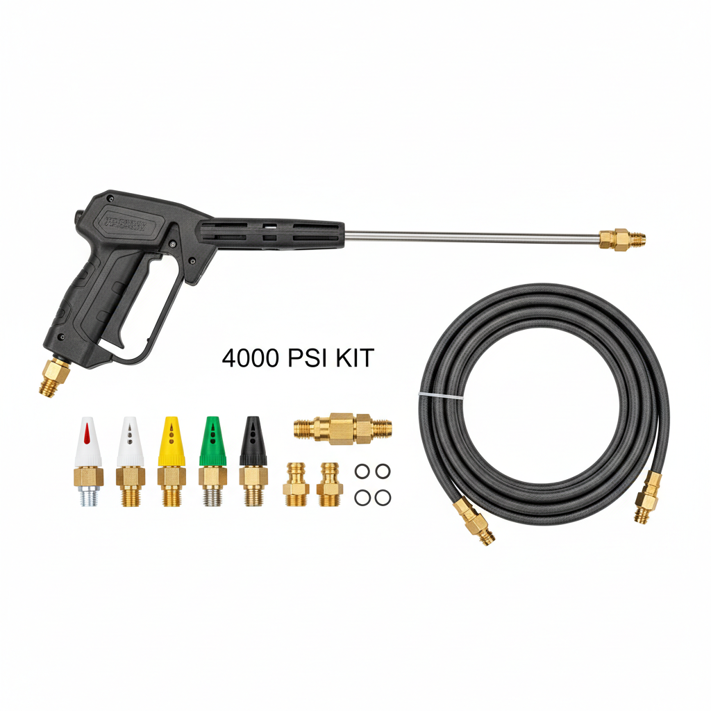 Professional Pressure Washer Gun Kit — 4000 PSI Rated