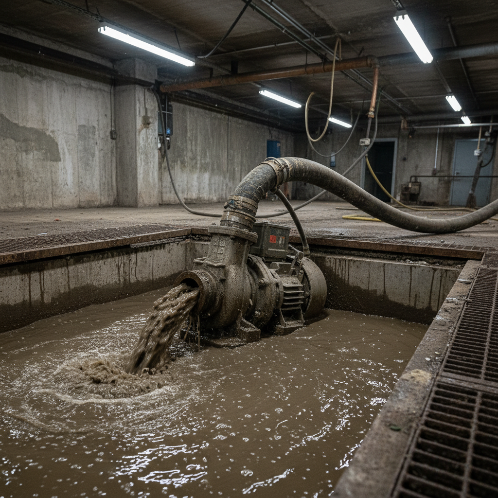 Professional Sludge Pump — 1/2 HP Submersible